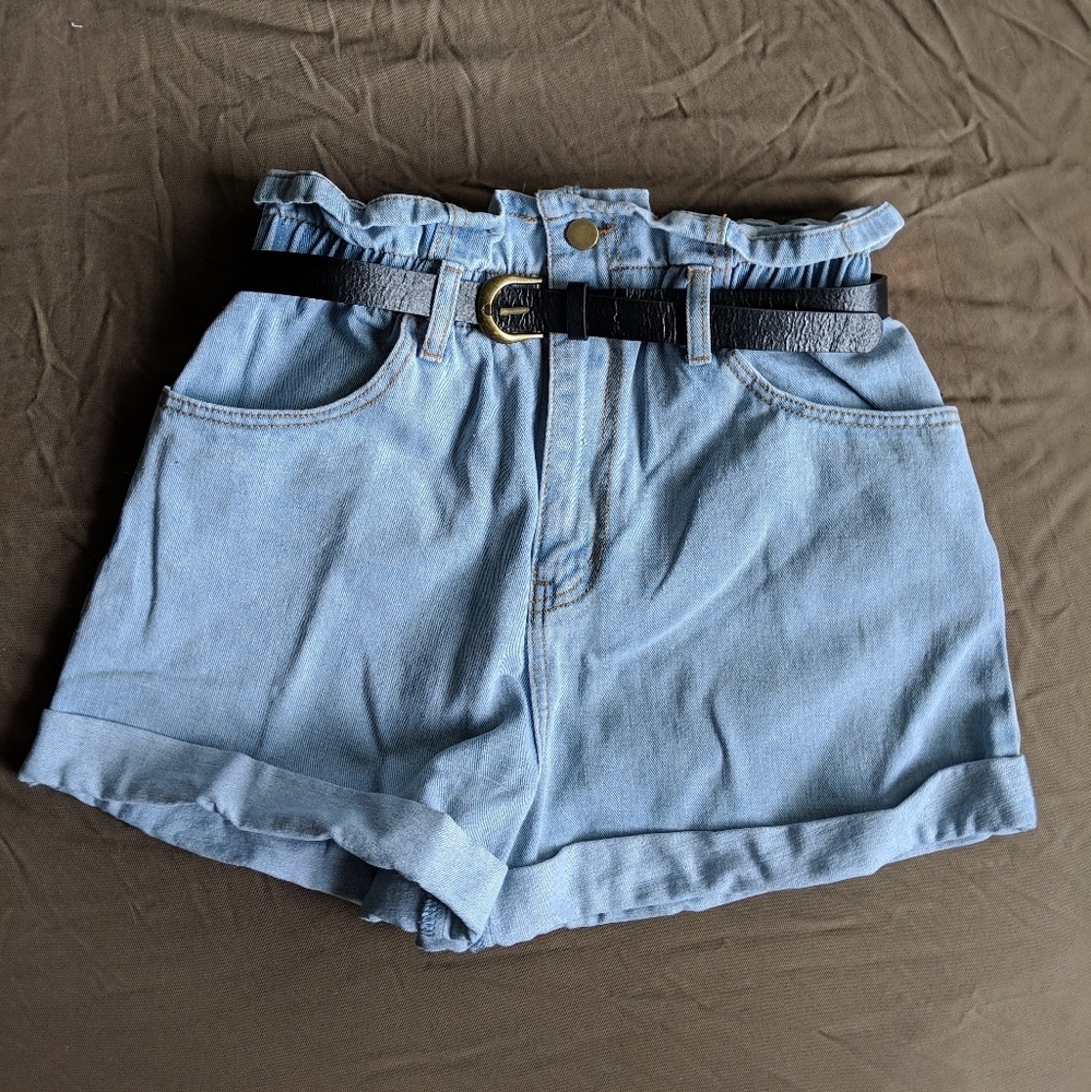 Forever 21 Paperbag Denim Shorts